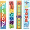 Juvale 4-Pack Welcome Classroom Sign, 4 Designs, 8 x 39 Inches, Ideal for Pre-school, Kindergarten, and Elementary School and Classroom Use, First Day of School and Back to School Decorations